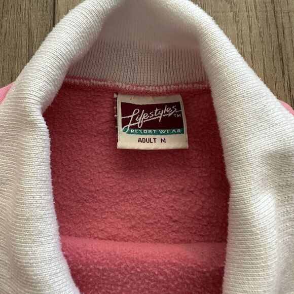 Vintage 90's Lifestyles Resort Alaska Collared Sweatshirt Mens Medium Wildlife - Picture 4 of 7